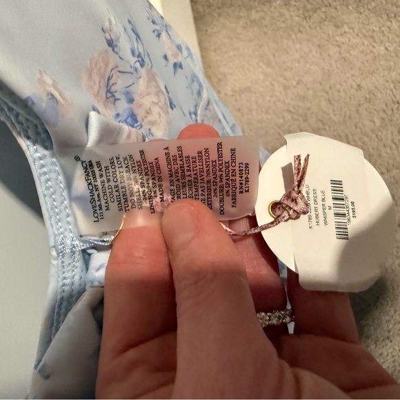 LoveShackFancy Hubert Blue and White Floral Dress - Picture 5 of 7